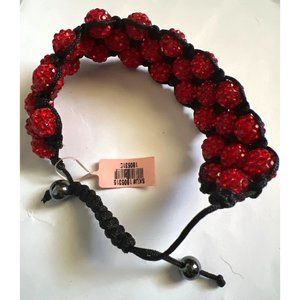 Red Crystal CZ Shamballa Bracelet